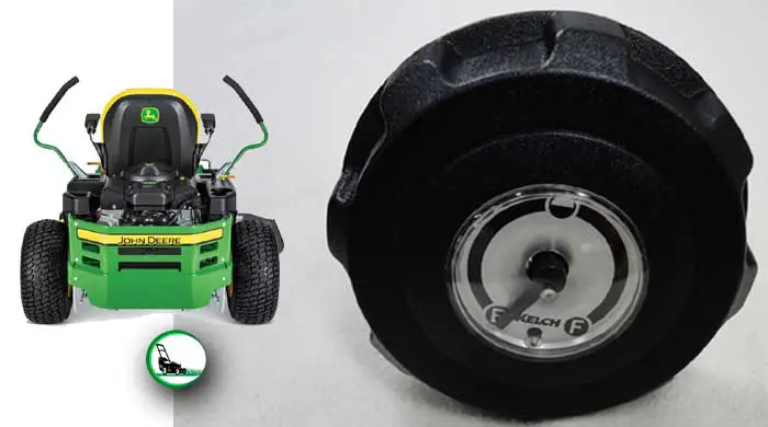How do I remove the gas cap from my zero-turn riding mower