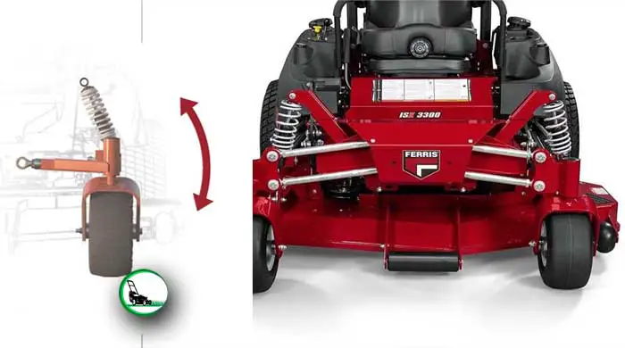 How does suspension affect the quality of cut on a zero-turn mower?
